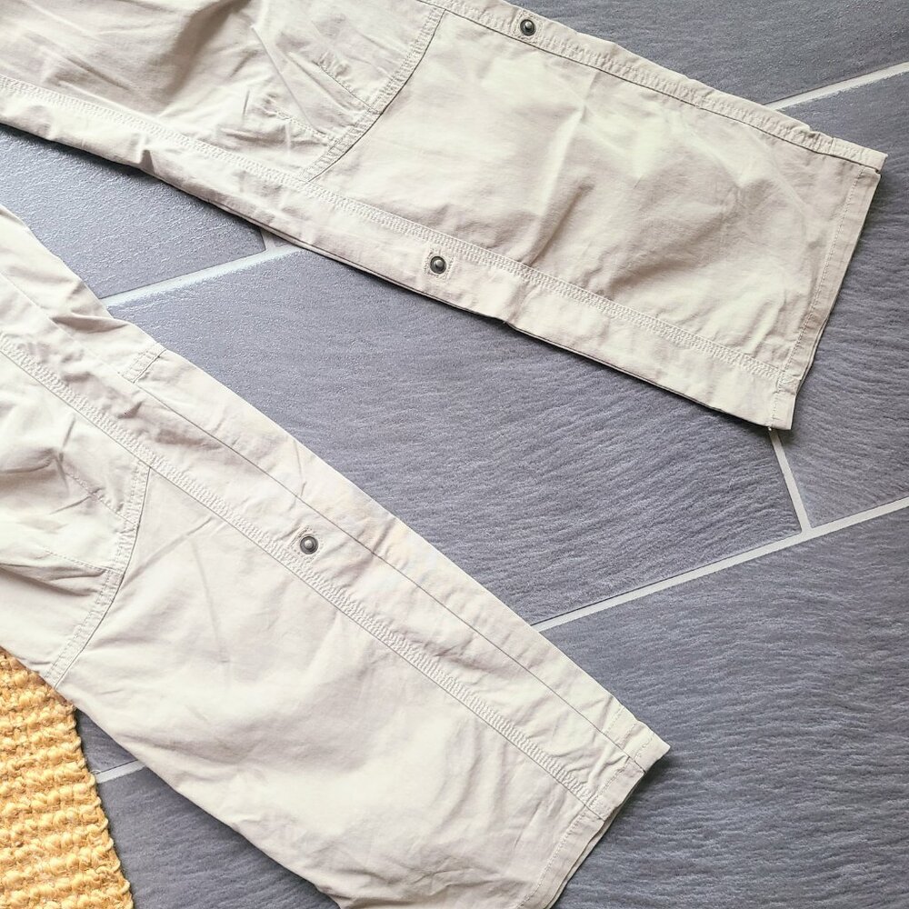 Kuhl Splash Tan Cargo Hiking Pants Roll Up Hem Ankle Women's Size 8 Regular - Picture 9 of 15